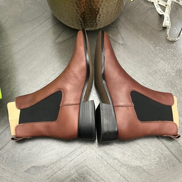 Sam Edelman Womens Thelma Leather Square Toe Ankle Boots - Picture 8 of 10